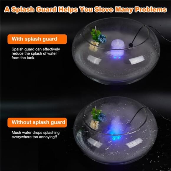 Mist Maker with Splash Guard, 12 LED Fogger Water Fountain Pond Fog Machine - Picture 3 of 7